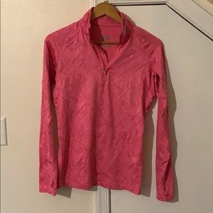 Nike Pro combat quarter zip pink Therma-fit